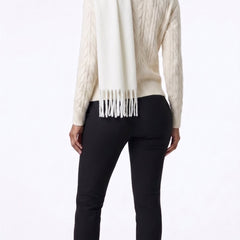 Cream oversized brushed scarf