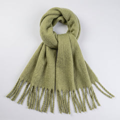Matcha green oversized brushed scarf