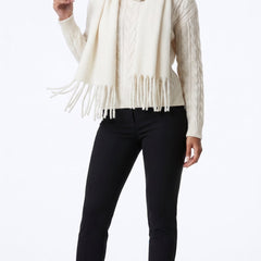 Cream oversized brushed scarf