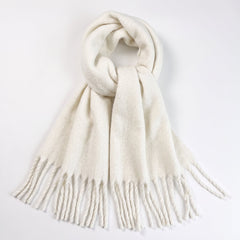 Cream oversized brushed scarf